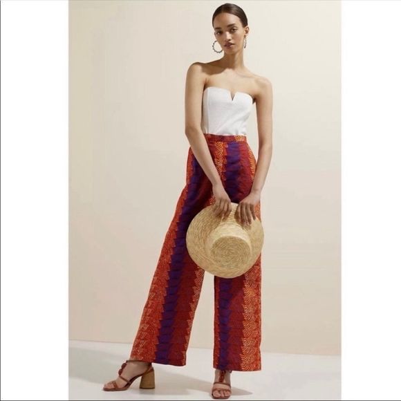 Anthropologie Pants - Anthropologie | SIKA ABSTRACT WIDE-LEG TROUSERS
